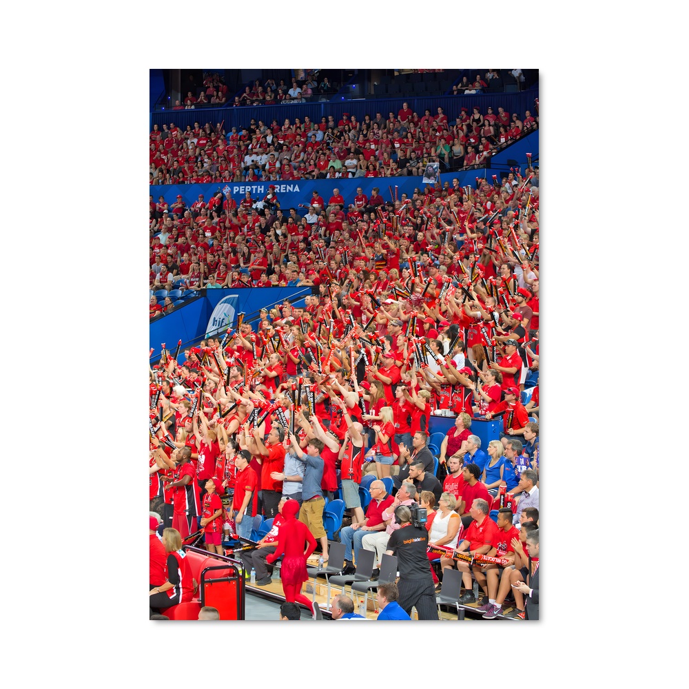 Poster Énergie Rouge et Bleue – affiche Basketball